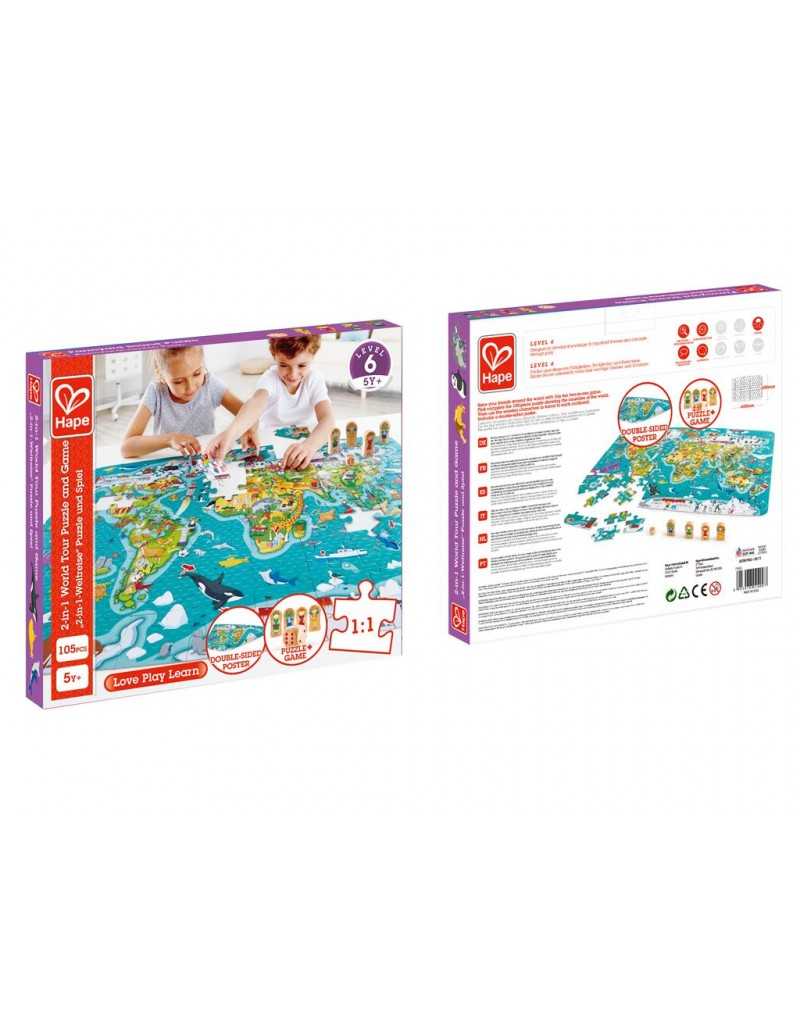 PUZZLE MAPAMUNDI Y JUEGO 2 EN 1