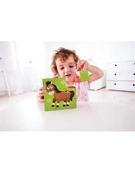 PUZZLE DE BLOQUES ANIMALES GRANJA