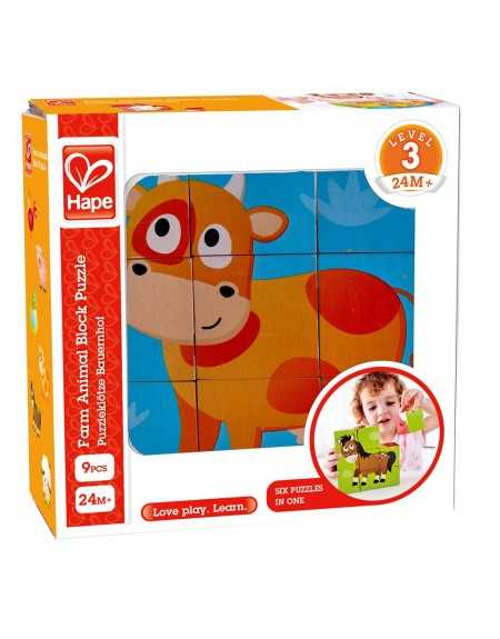PUZZLE DE BLOQUES ANIMALES GRANJA