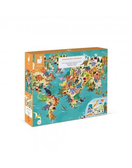 PUZZLE EDUCATIVO LOS DINOSAURIOS 200 PZS